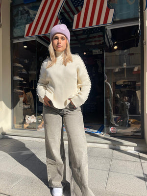 Only jeans grigio a palazzo