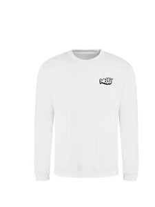 Felpa girocollo BIANCO scritta Bubble lato cuore