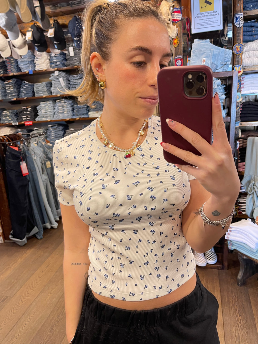 T-shirt Only fiori