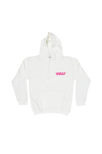 Felpa cappuccio bianco con scritta fucsia - Wolli®